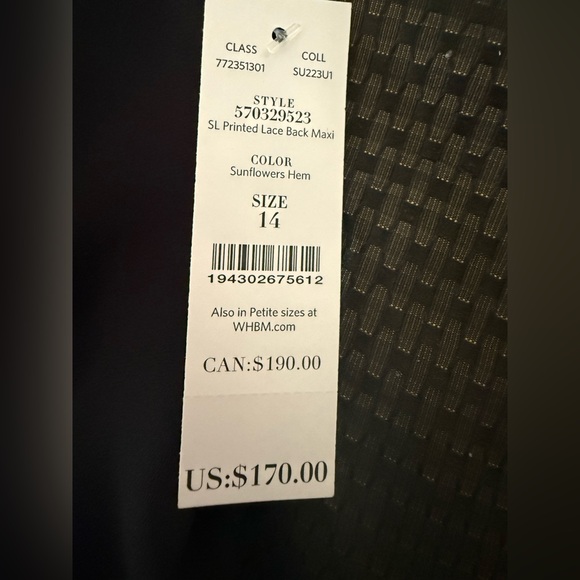 WHBM Absolutely stunning Black and White Floral Dress New - Picture 14 of 14